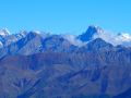 Tout à gauche, la Barre des Ecrins et à droite l\'Olan et la Cime du Vallon