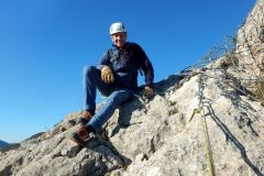 En haut du premier des rappels du Grand jardin